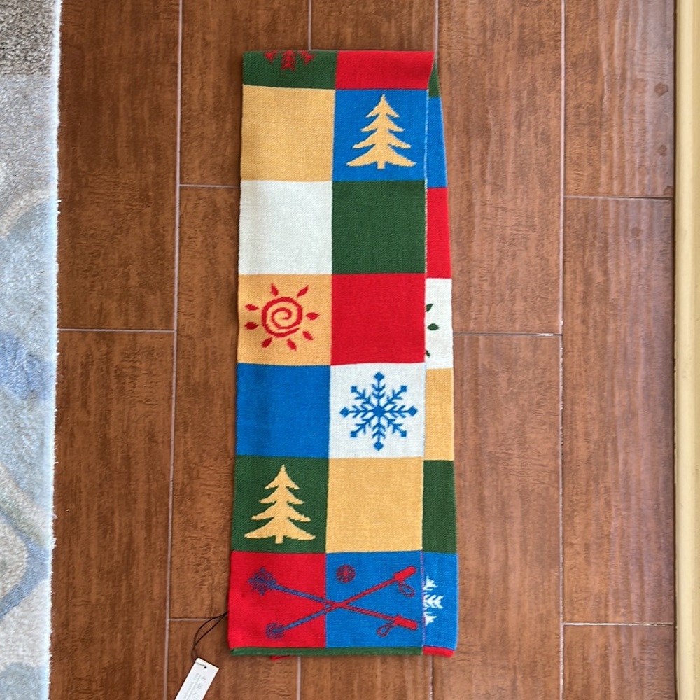 Colorful Winter Patterned Scarf - Picture 6 of 7